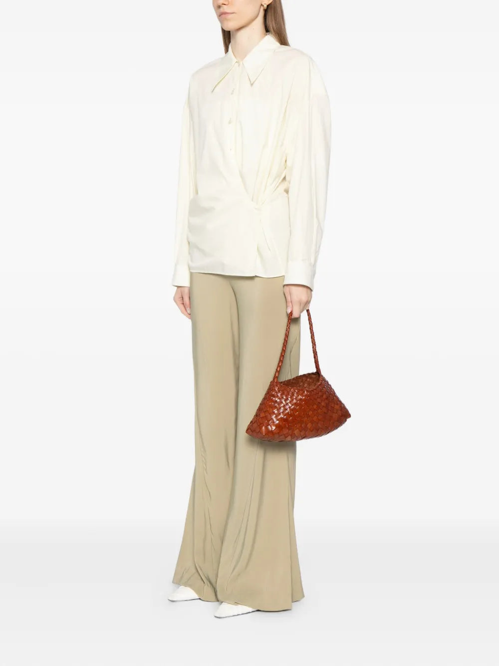 Dragon Diffusion Rosanna Woven Leather Shoulder Bag