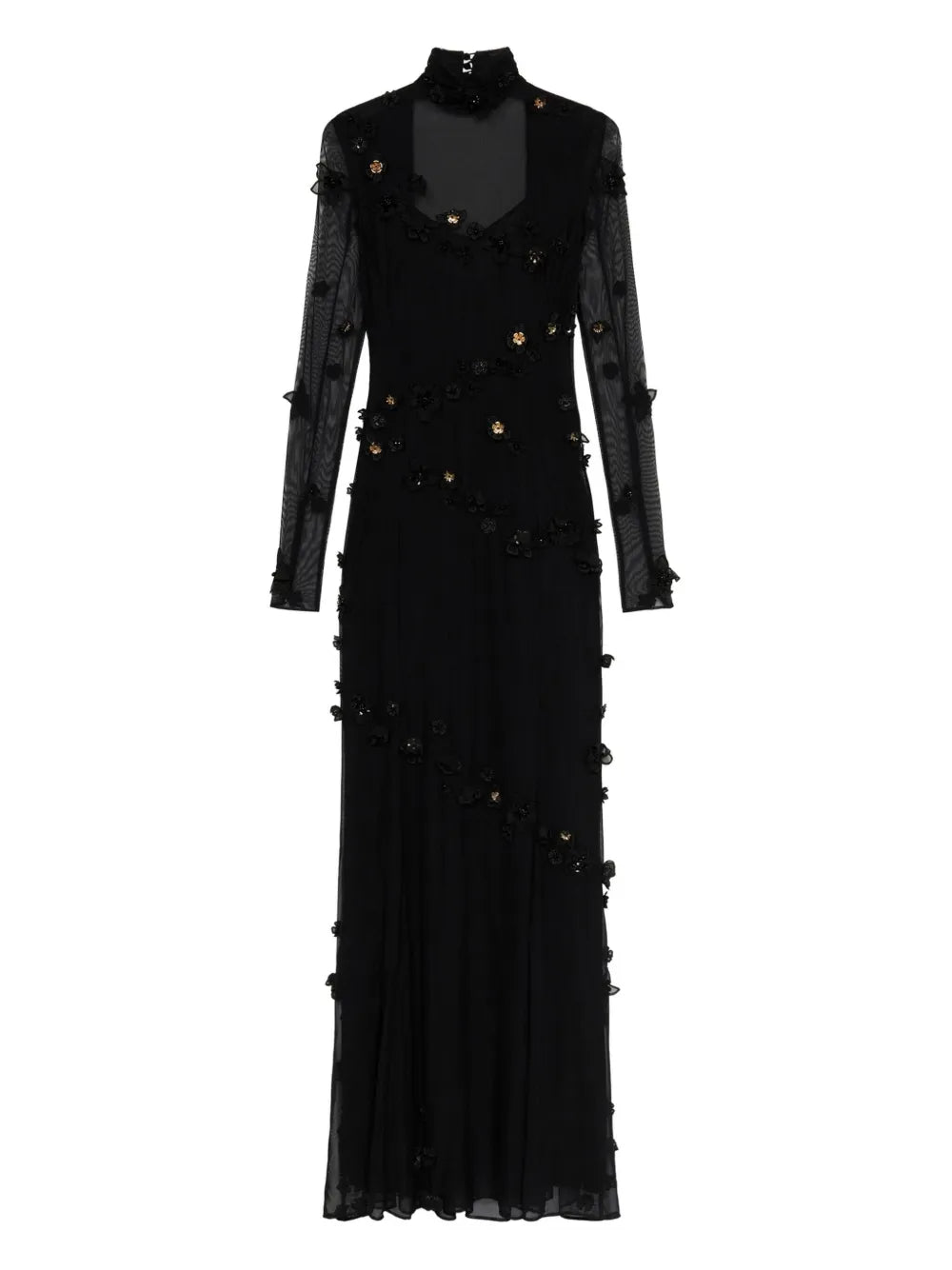 Blumarine Floral Embellished Maxi Dress
