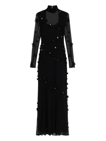 Blumarine Floral Embellished Maxi Dress