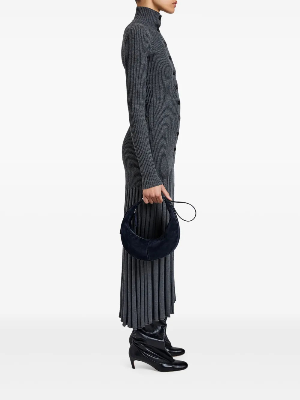 Proenza Schouler Slide Crescent Shaped Suede Shoulder Bag