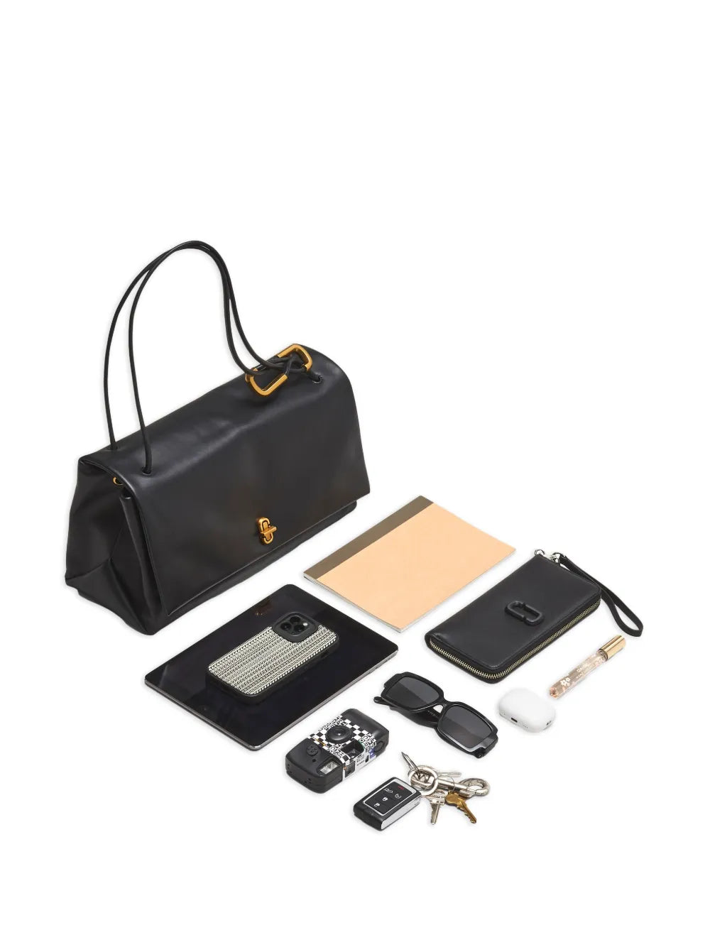 Marc Jacobs Large Dual Hair Calf Shoulder Bag