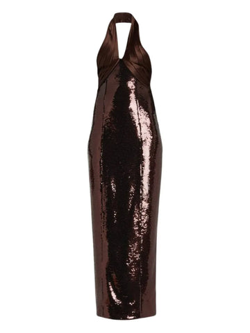 Retrofete Sequin Halterneck Midi Dress