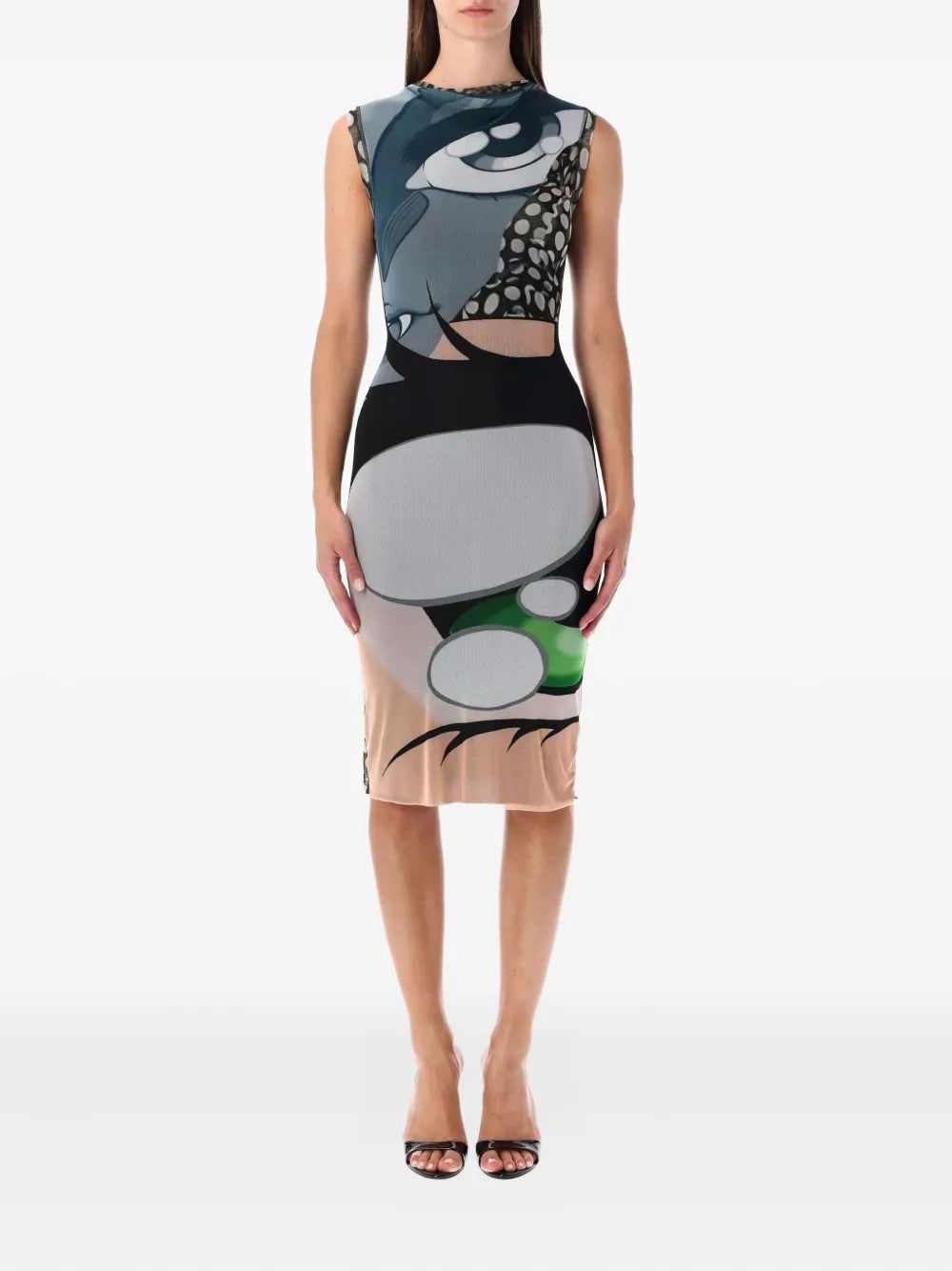 Ottolinger Graphic Print Mesh Mini Dress