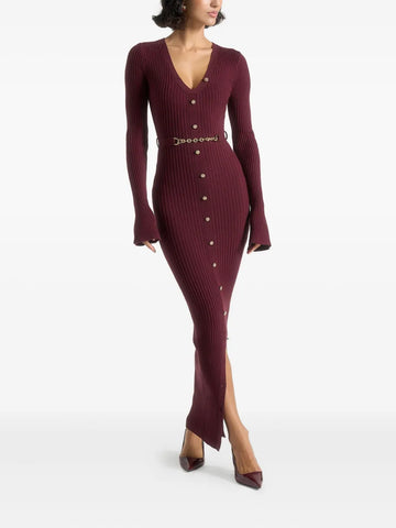 Maniere De Voir Assia Knitted Maxi Dress