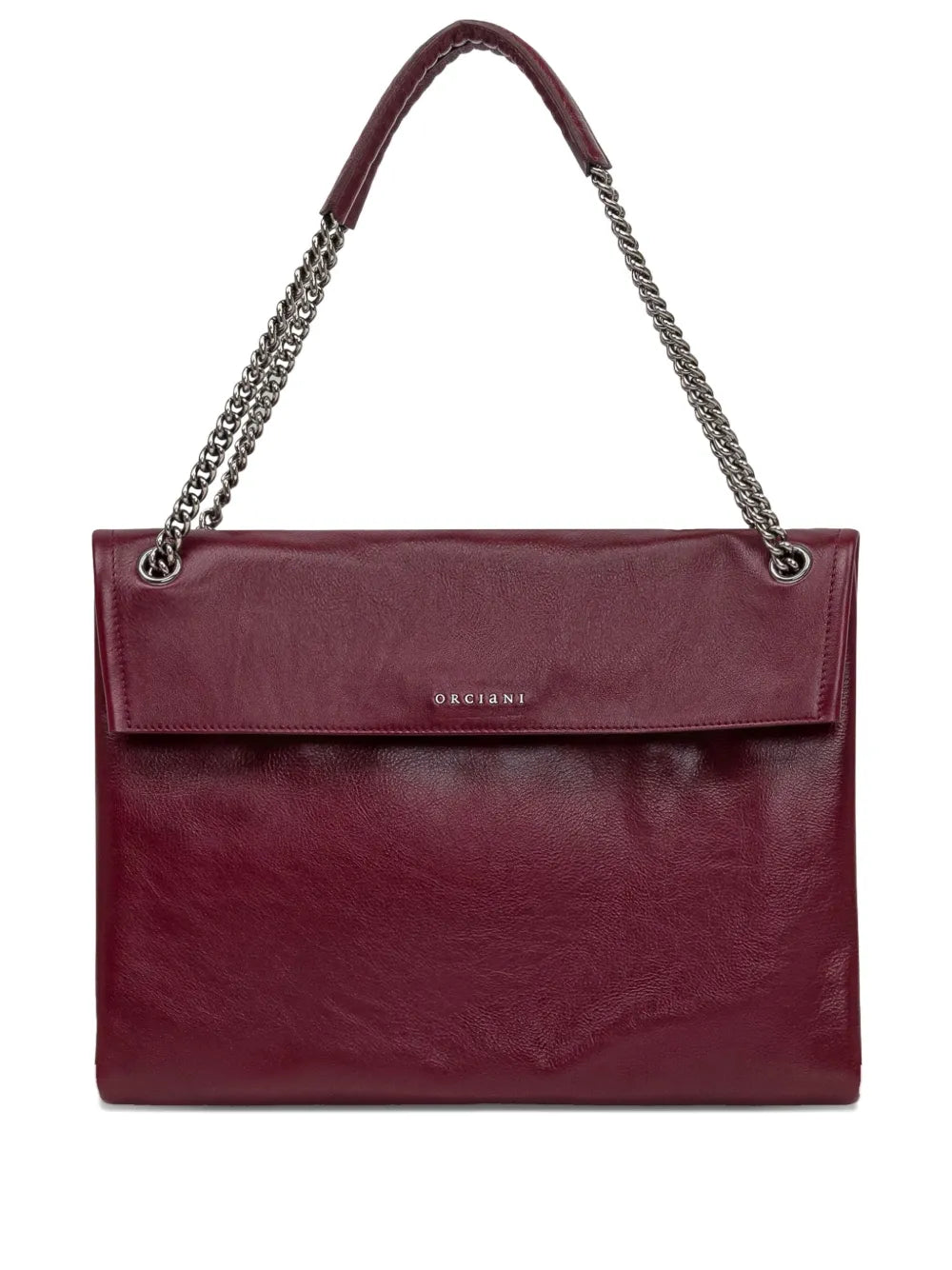 Orciani Midi Venus Gotham Leather Chain Strap Shoulder Bag