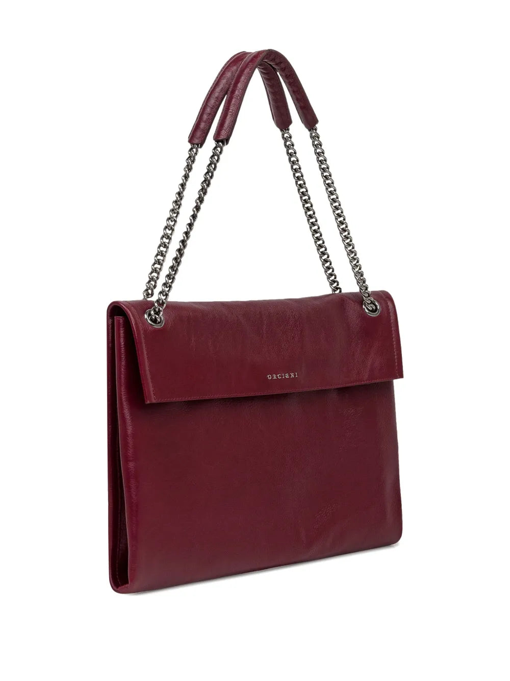 Orciani Midi Venus Gotham Leather Chain Strap Shoulder Bag