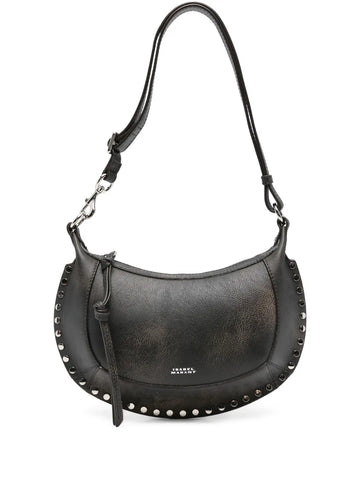 Isabel Marant Oskan Moon Stud Embellished Leather Shoulder Bag