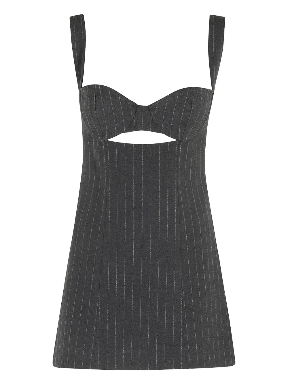 Retrofete Ariya Cutout Pinstripe Mini Dress