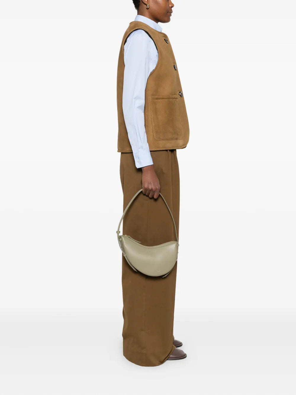 Soeur Crescent Zip Shoulder Bag