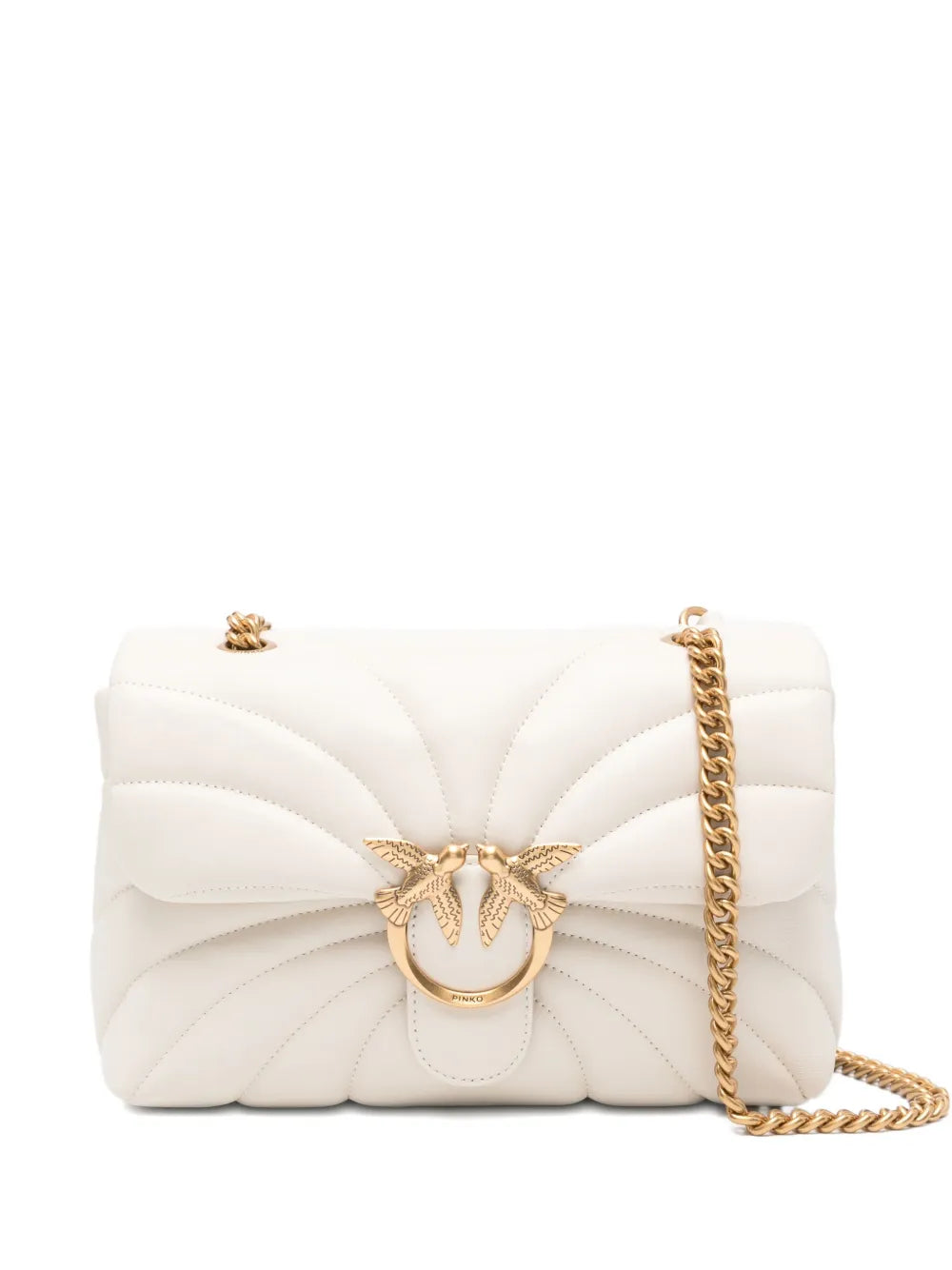 Pinko Quilted Bird Embellished Shoulder Bag