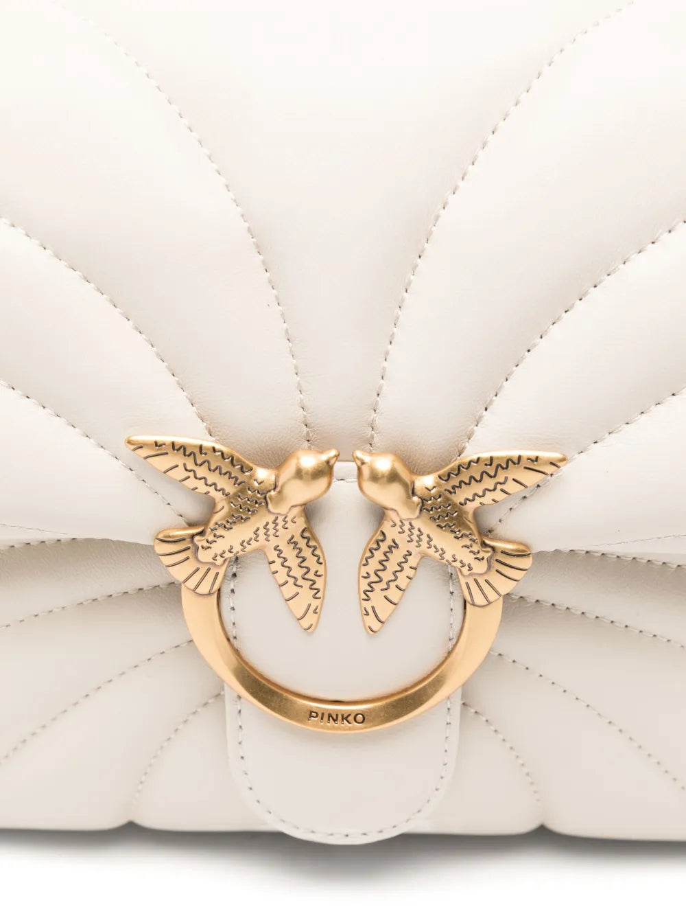 Pinko Quilted Bird Embellished Shoulder Bag