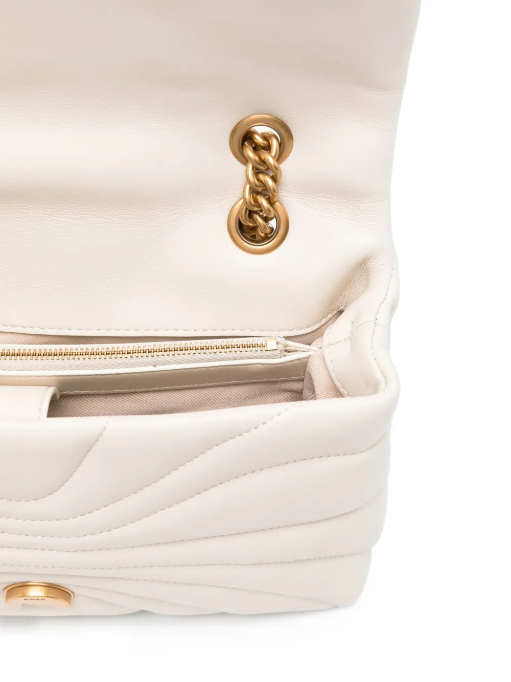 Pinko Quilted Bird Embellished Shoulder Bag