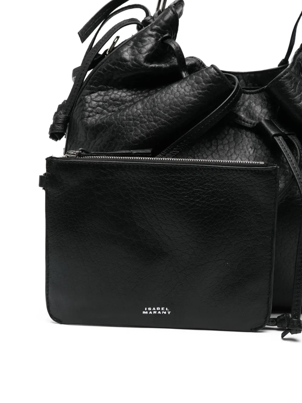 Isabel Marant Bolton Drawstring Leather Shoulder Bag