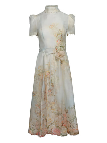 Zimmermann Memento Floral Print Midi Dress