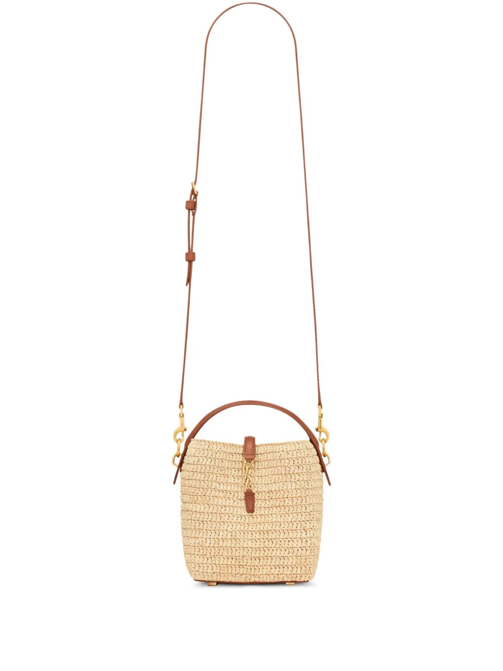 Saint Laurent Mini Le 37 Raffia Bucket Bag