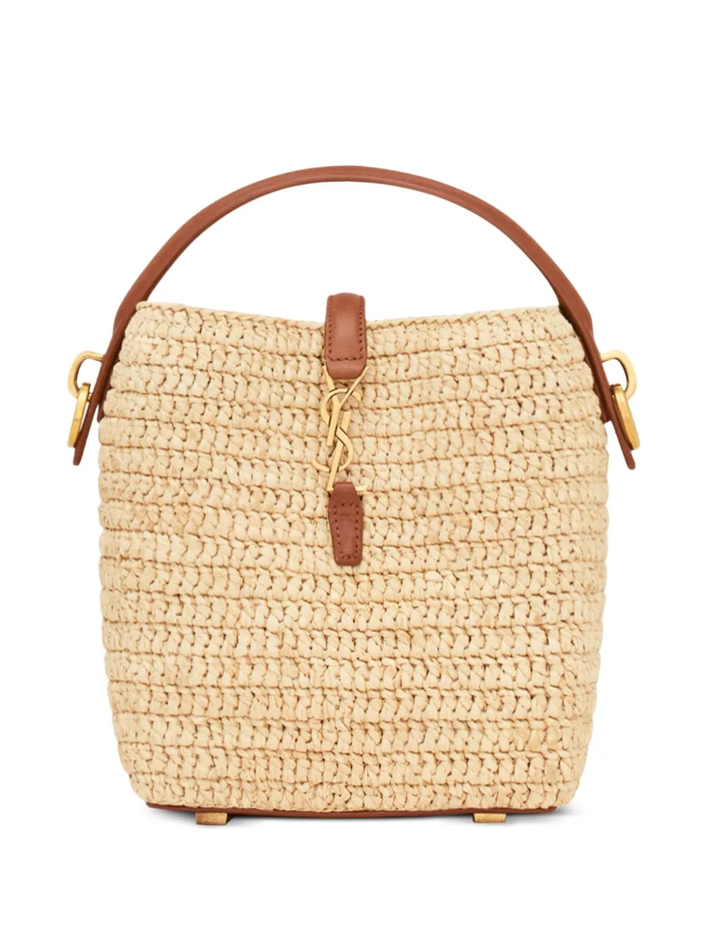 Saint Laurent Mini Le 37 Raffia Bucket Bag