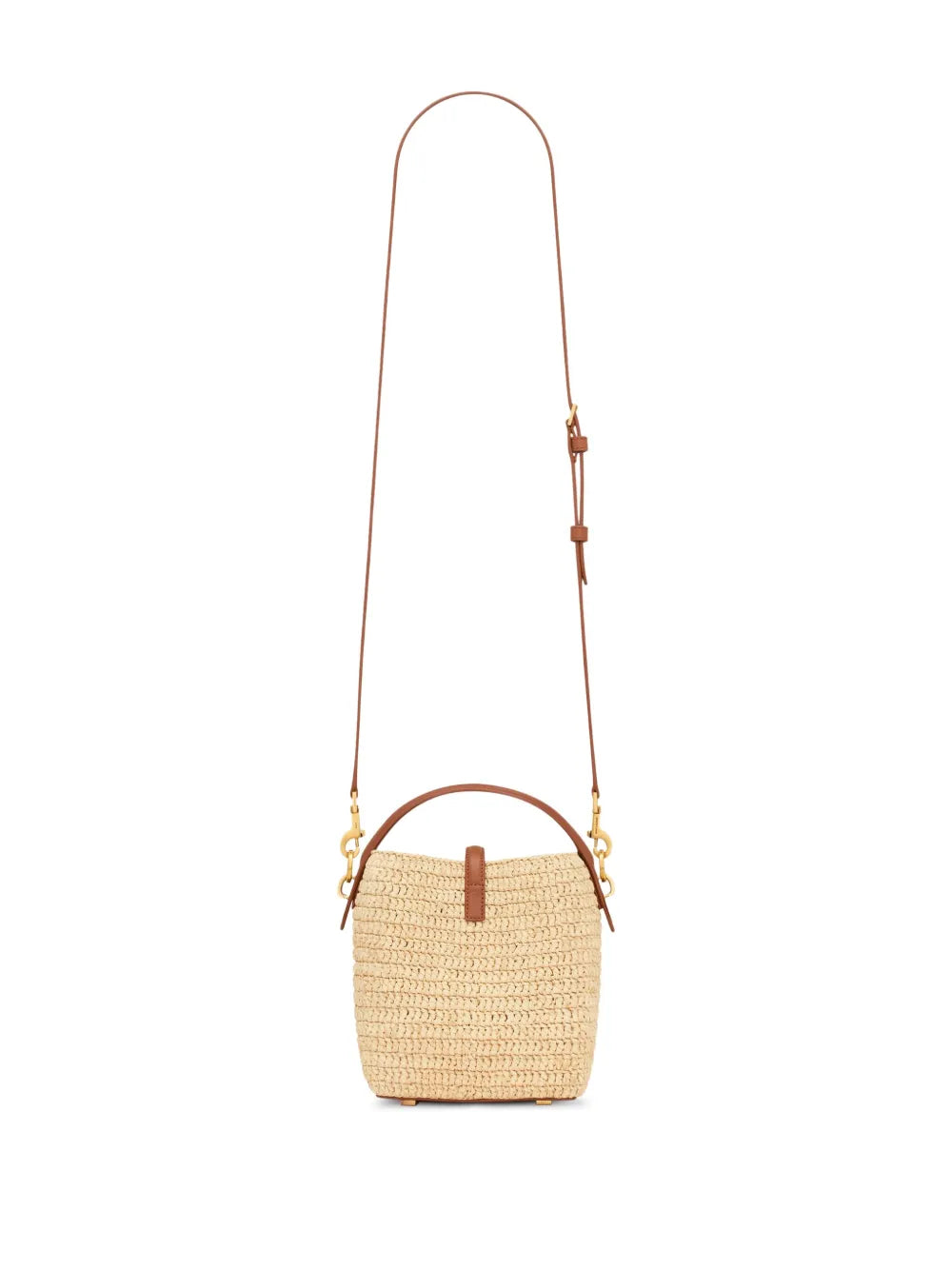 Saint Laurent Mini Le 37 Raffia Bucket Bag