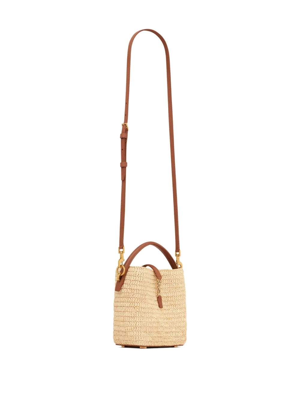 Saint Laurent Mini Le 37 Raffia Bucket Bag
