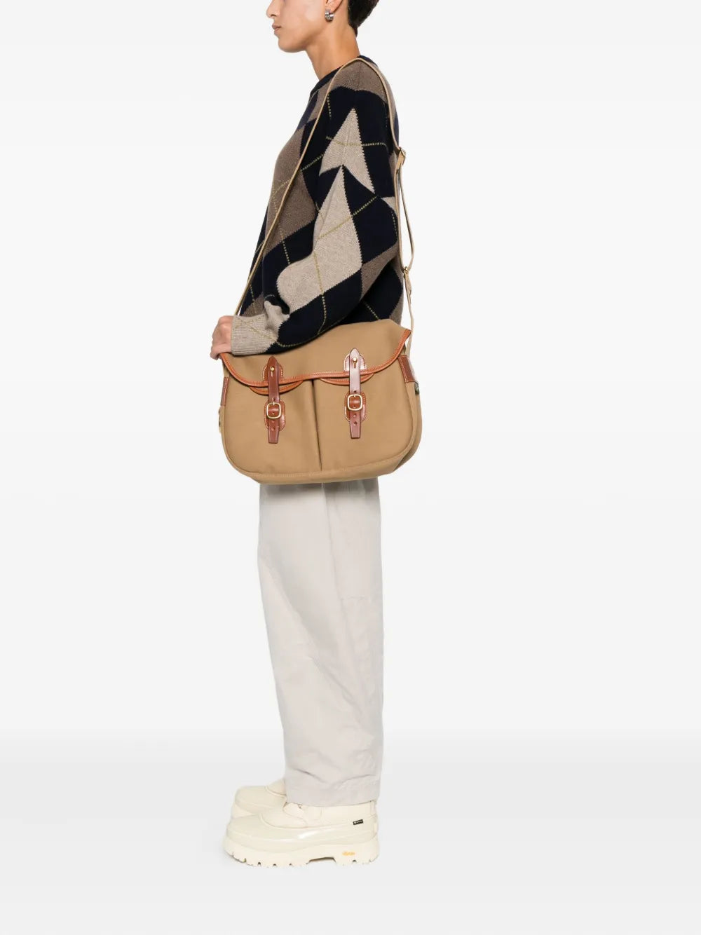 Brady Ariel Leather Trimmed Shoulder Bag