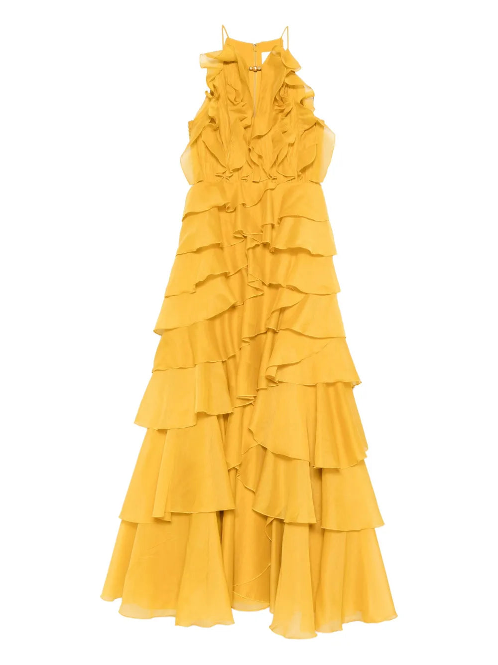 Aje Cleo Ruffled Gown Maxi Dress