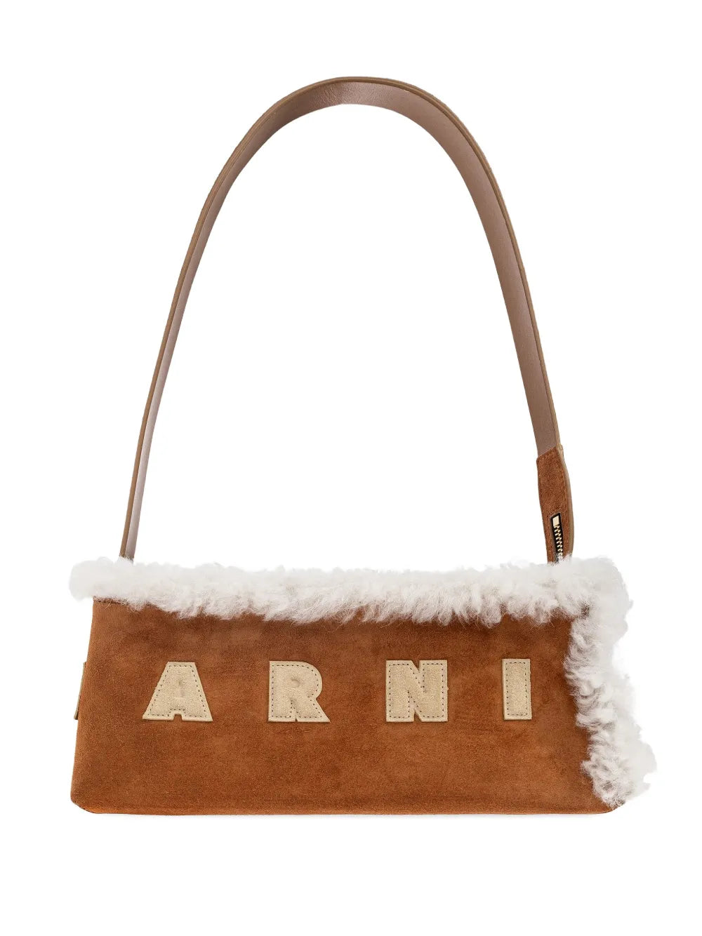 Marni Faux Shearling Applique Shoulder