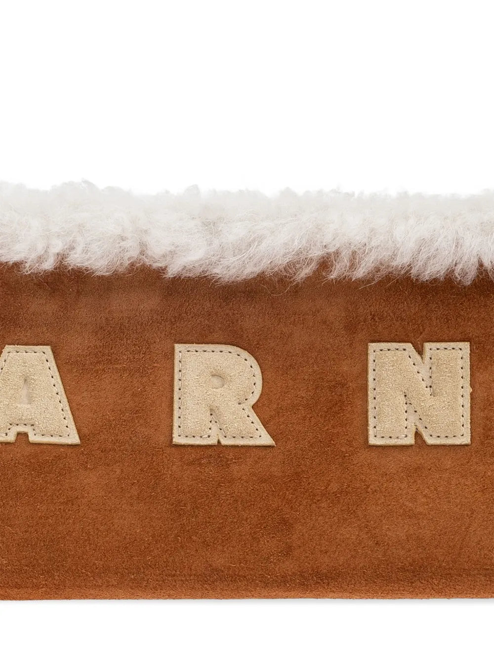Marni Faux Shearling Applique Shoulder