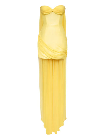 Post Meridiem Corset Train Mini Dress