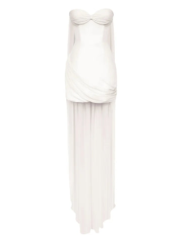 Post Meridiem Corset Draped Mini Dress
