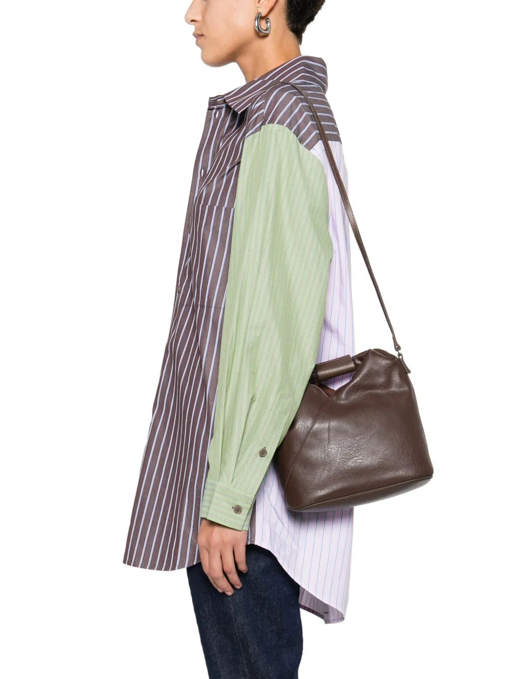 Mm6 Maison Margiela Diagonal Seam Shoulder Bag