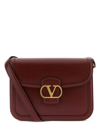 Valentino Garavani V Logo Signature Leather Shoulder Bag