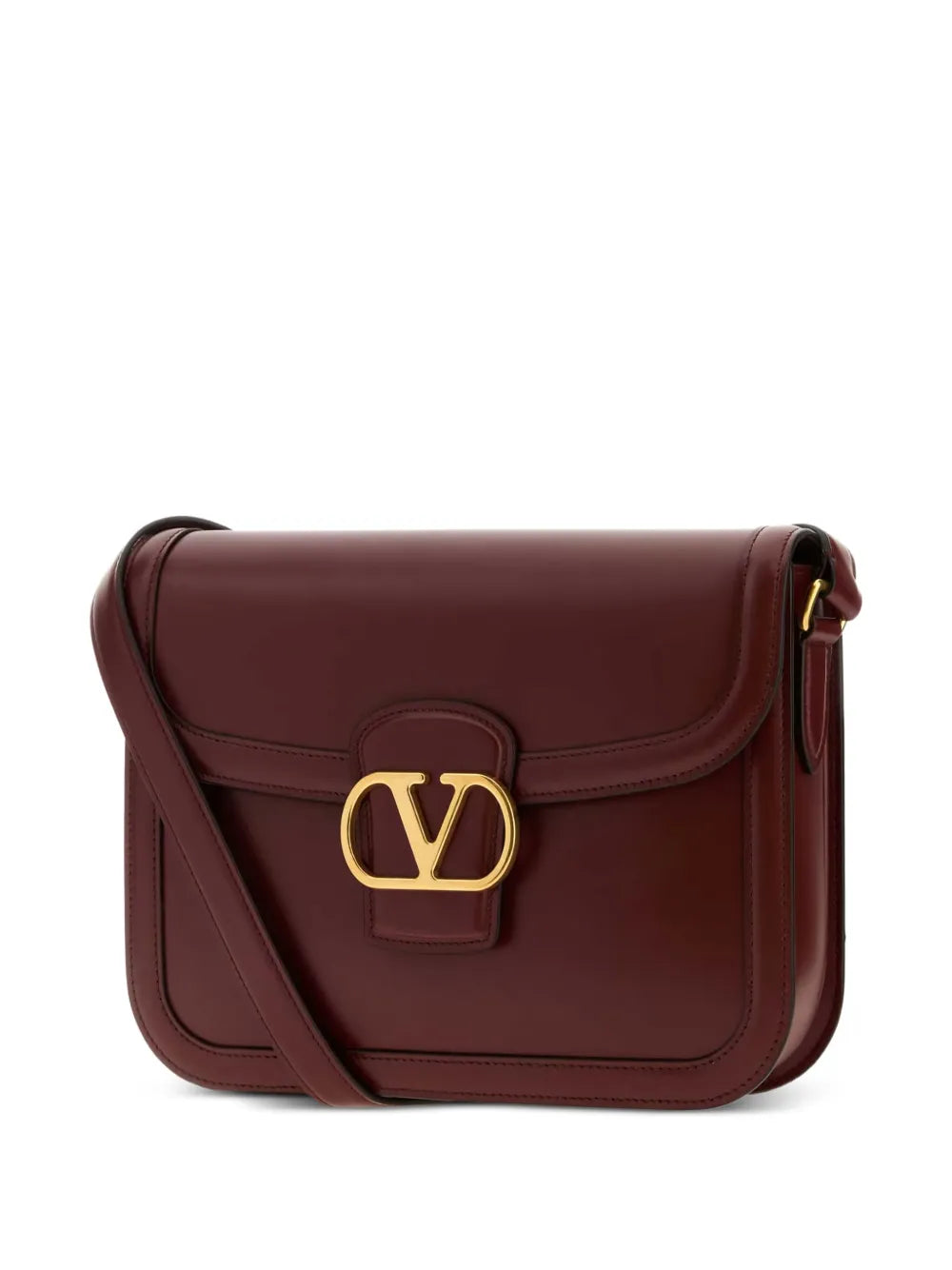 Valentino Garavani V Logo Signature Leather Shoulder Bag