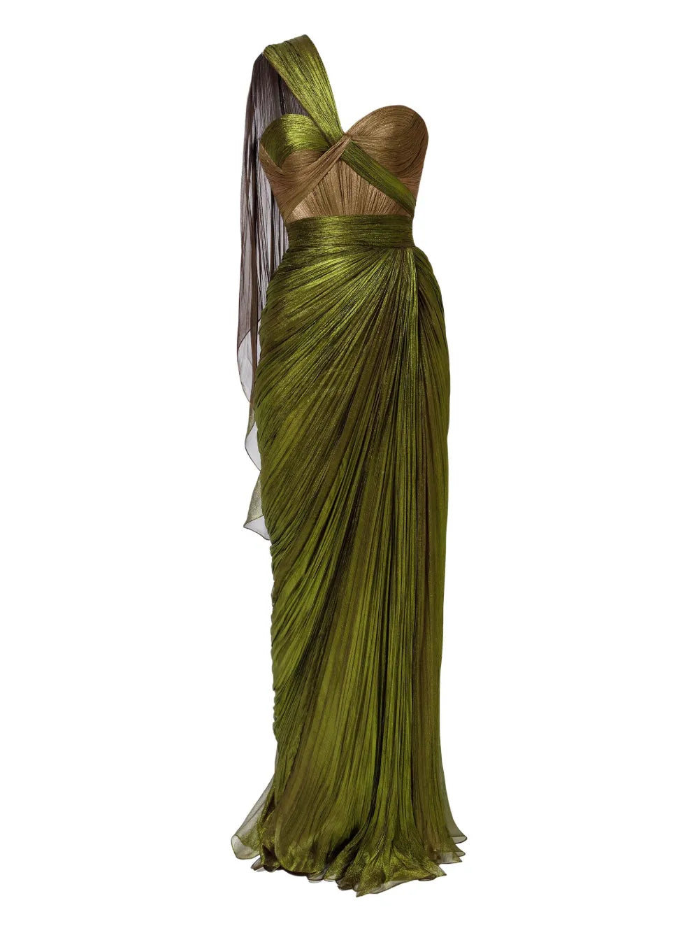 Iris Serban Draped One Shoulder Dress