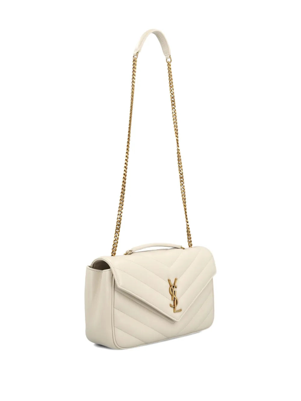 Saint Laurent Medium Loulou Quilted Cassandre Logo Shoulder Bag