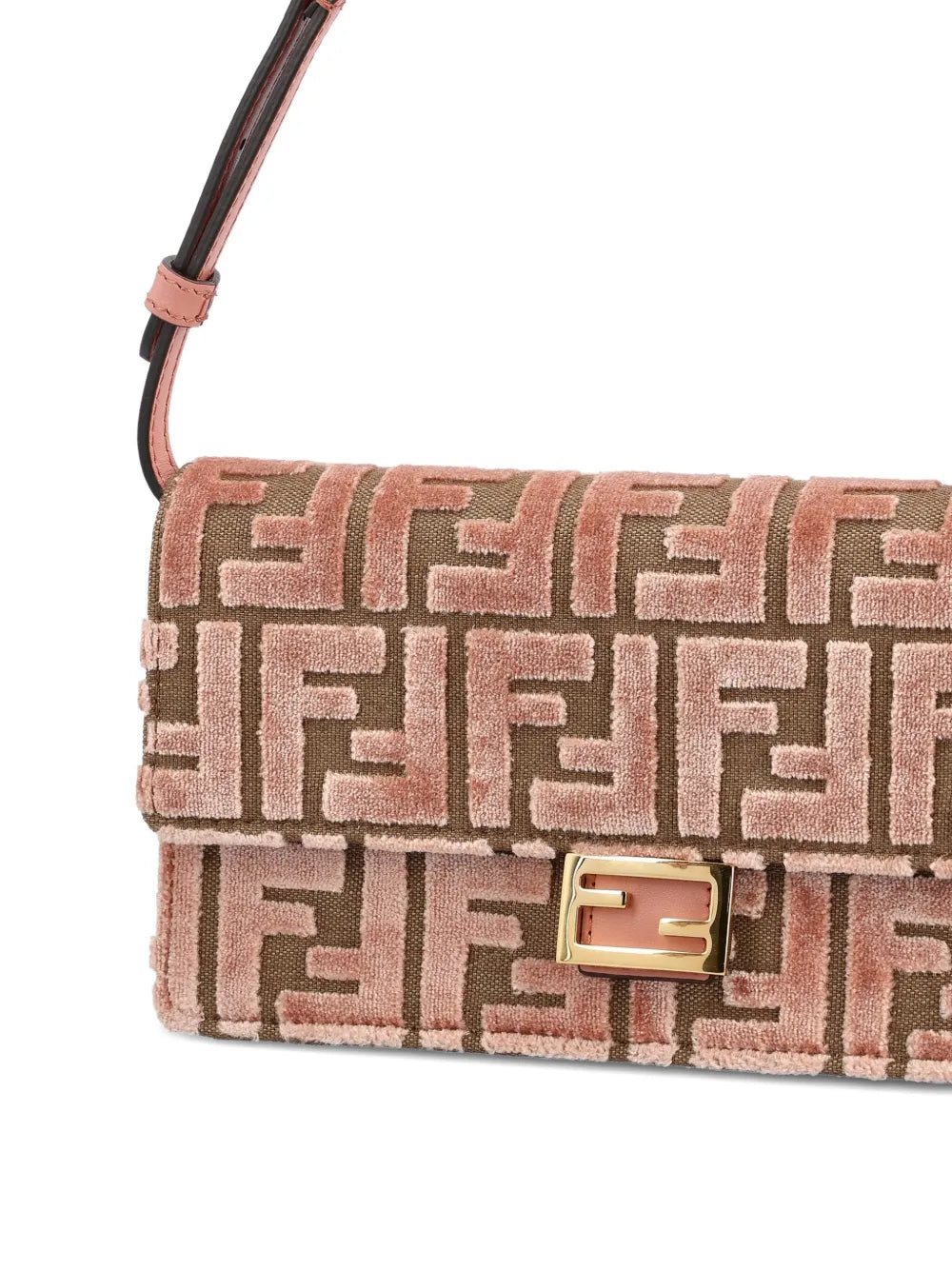 Fendi Medium Baguette Jacquard Velvet Shoulder Bag