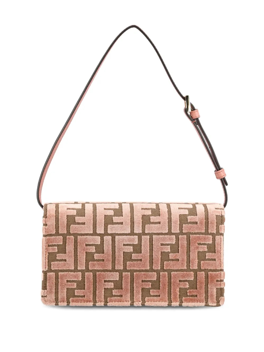 Fendi Medium Baguette Jacquard Velvet Shoulder Bag
