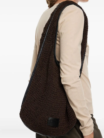 Bimba Y Lola Leather Trimmed Shoulder Bag