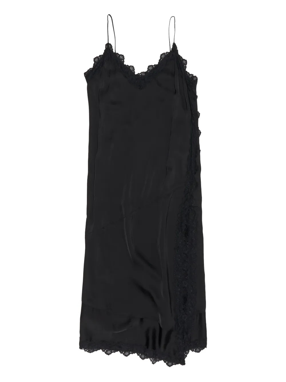 Bimba Y Lola Lace Trimmed Slip Midi Dress
