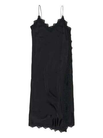 Bimba Y Lola Lace Trimmed Slip Midi Dress