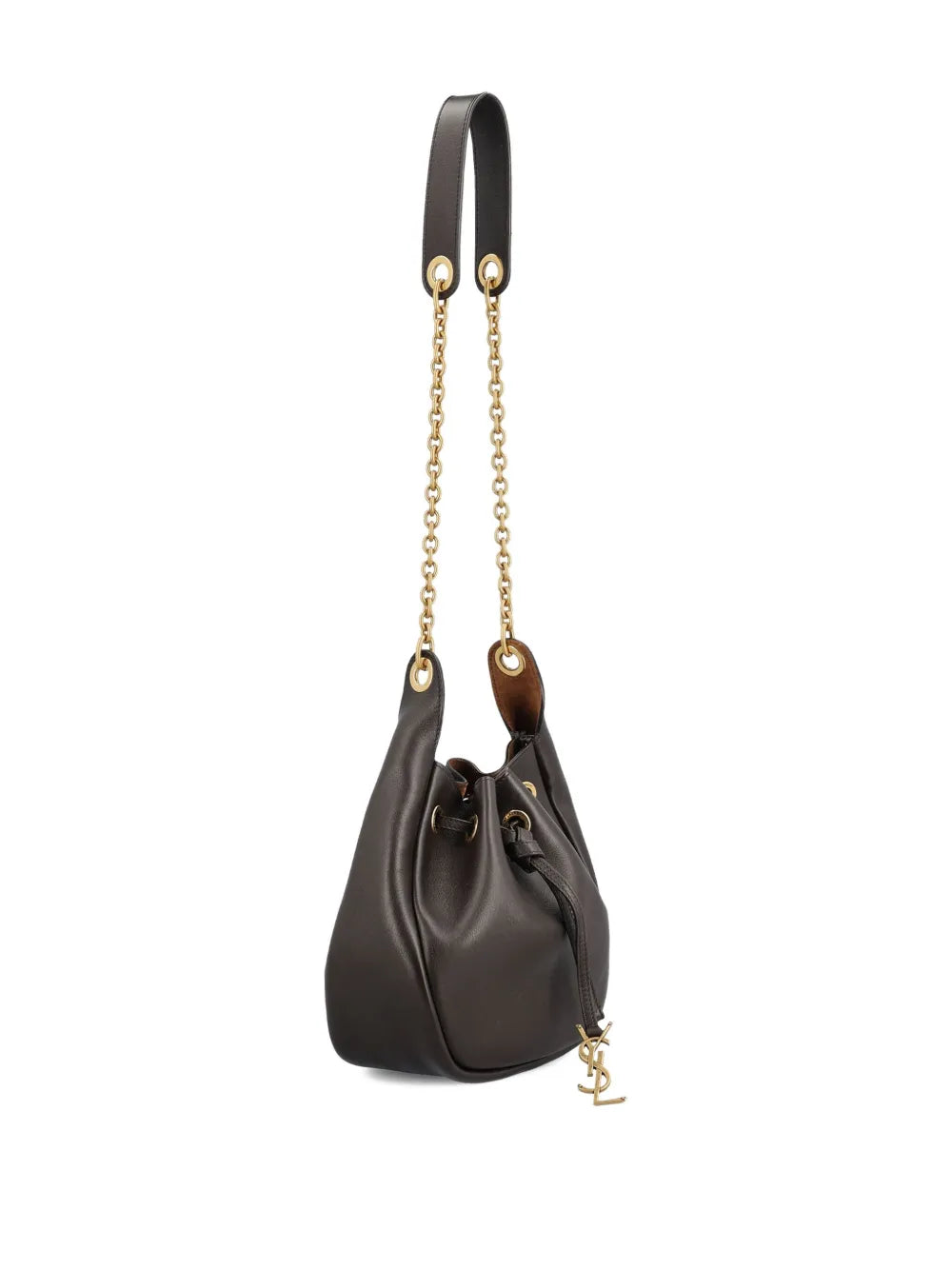 Saint Laurent Paris Drawstring Chain Bucket Bag