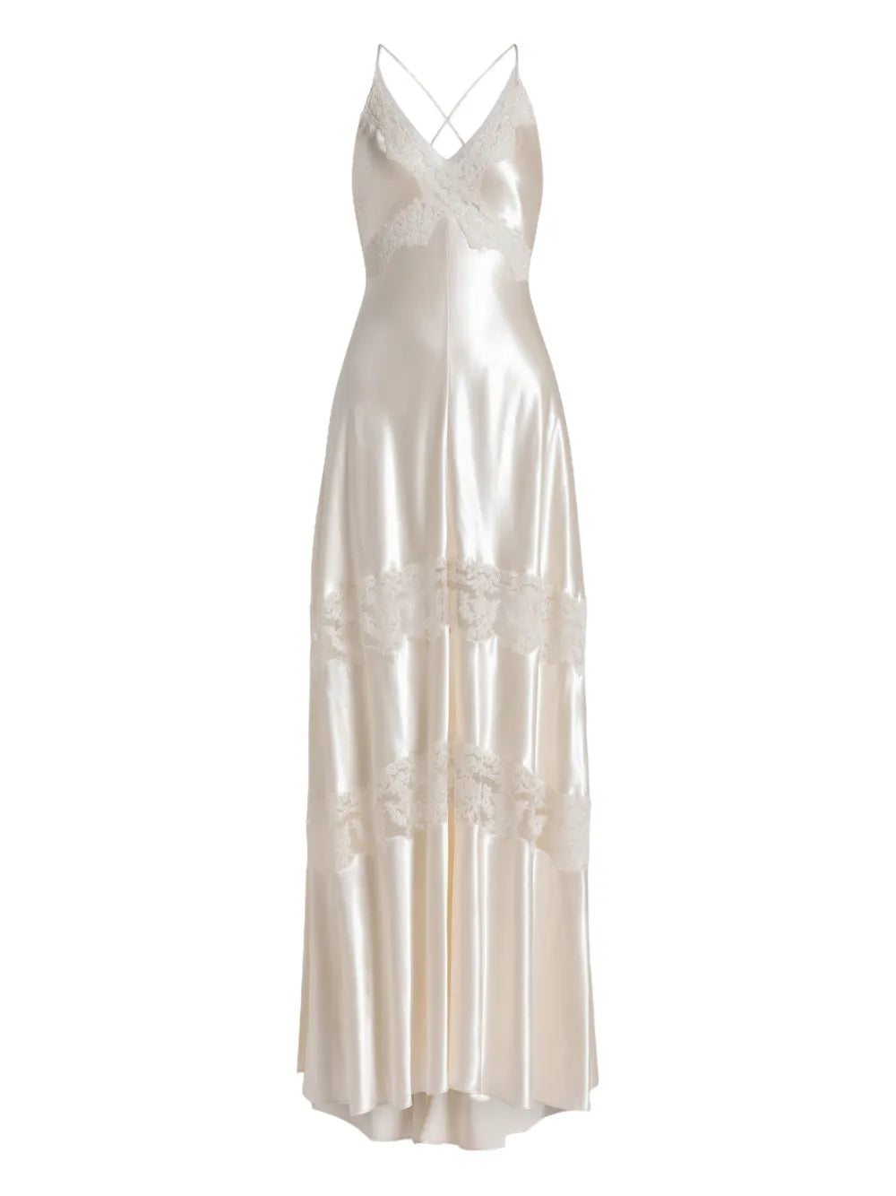 Alberta Ferretti Lace Panel Dress