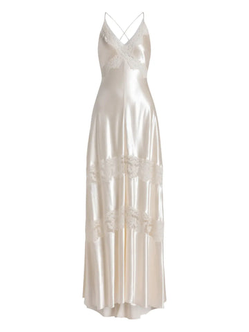 Alberta Ferretti Lace Panel Dress
