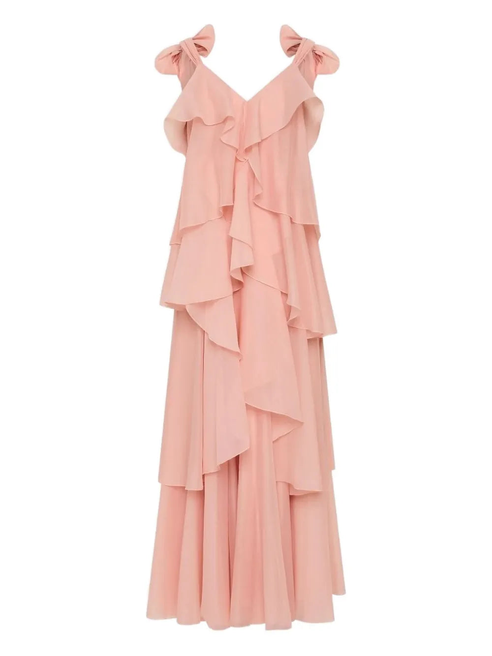 Aje Gracie Ruffled Bow Maxi Dress