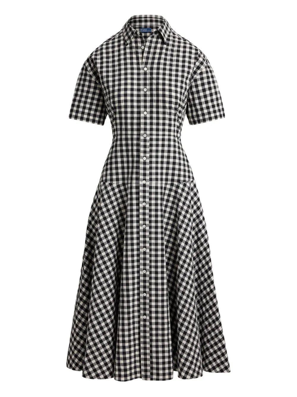 Polo Ralph Lauren Gingham Check Collared Midi Shirt Dress