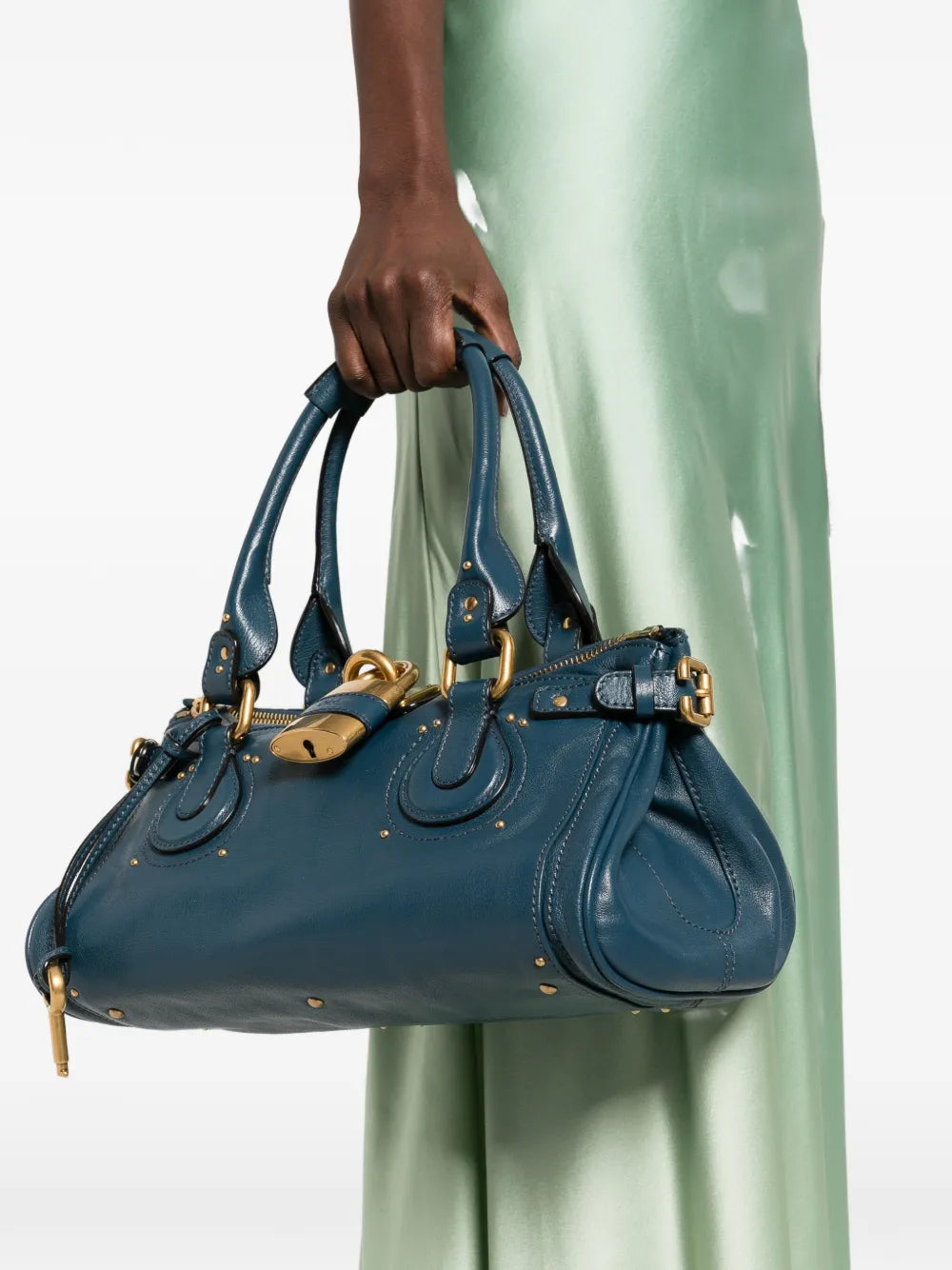 Chloe Paddington Grained Leather Shoulder Bag