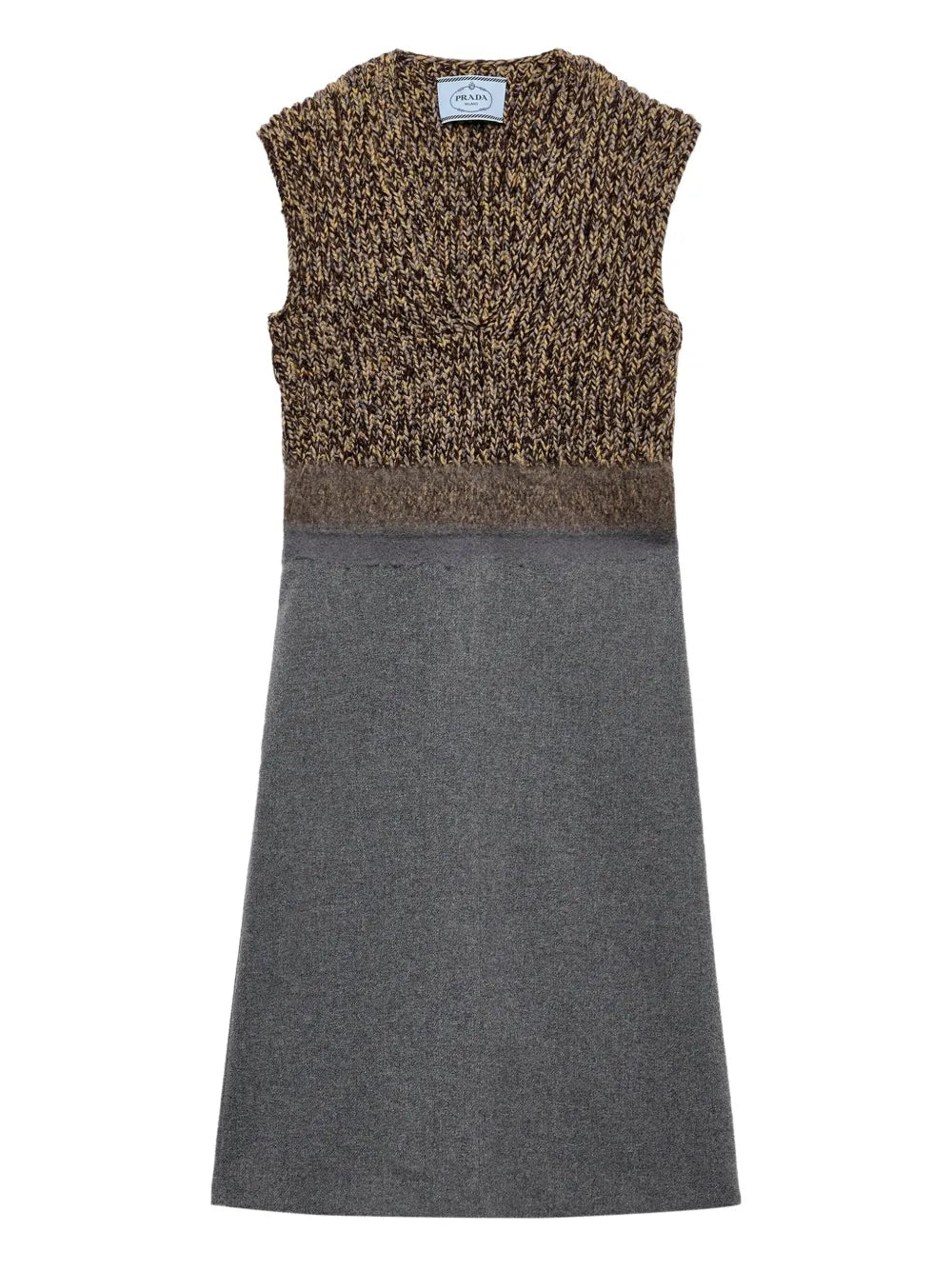 Prada Fur Collar Wool Dress