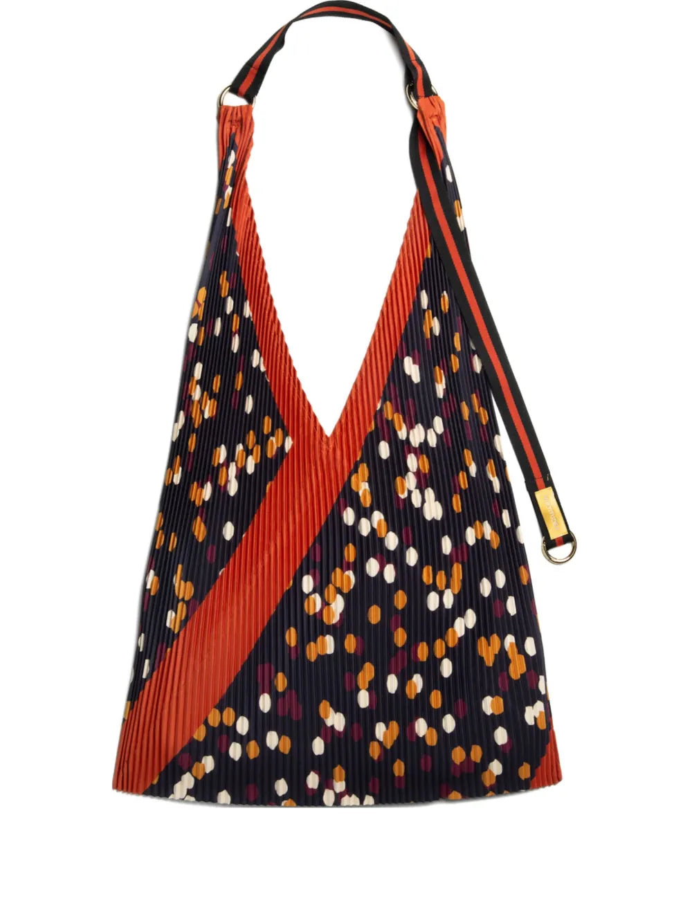 Multitudes Bags Valeria Pleated Polka Dot Shoulder Bag