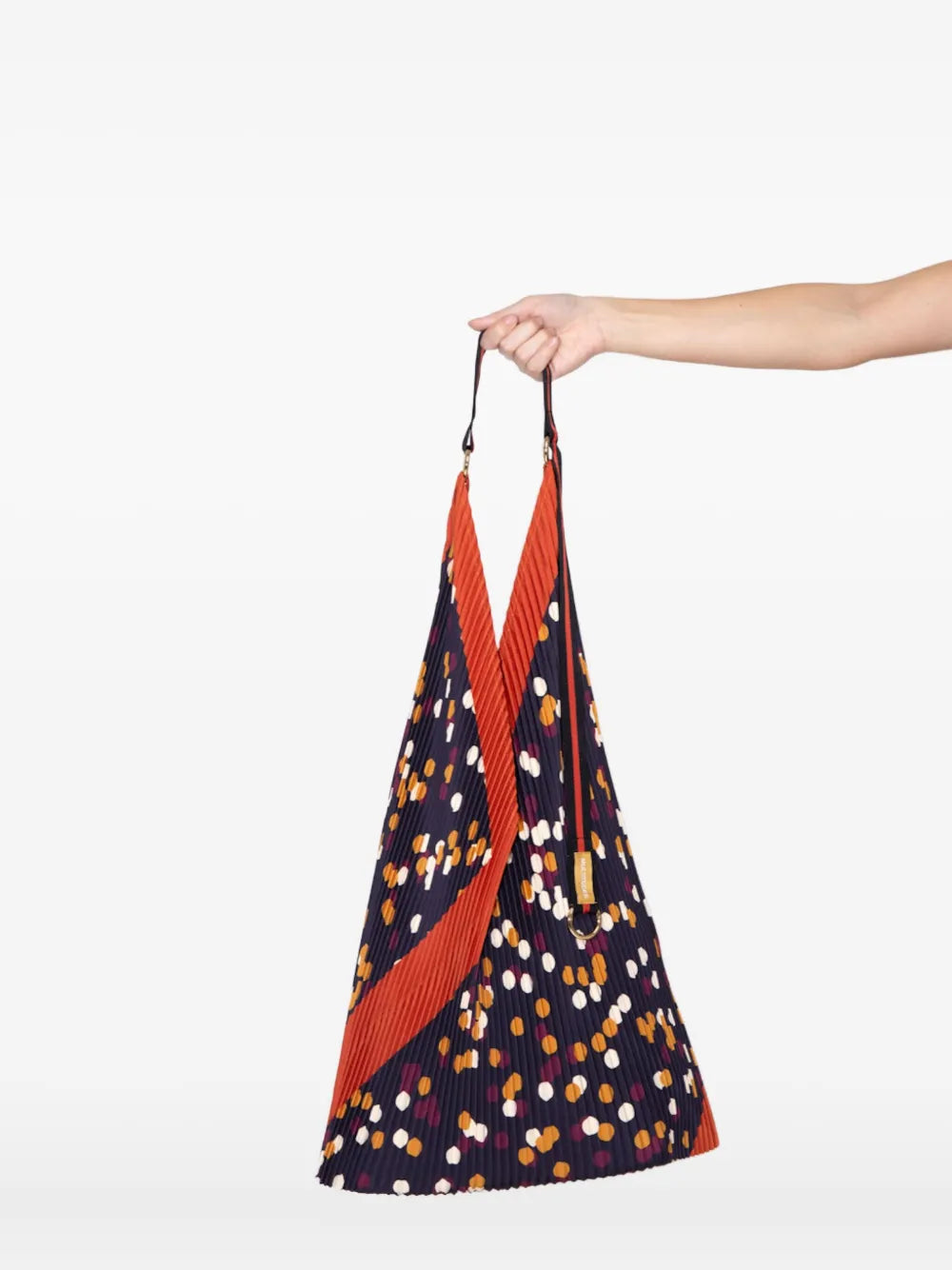 Multitudes Bags Valeria Pleated Polka Dot Shoulder Bag