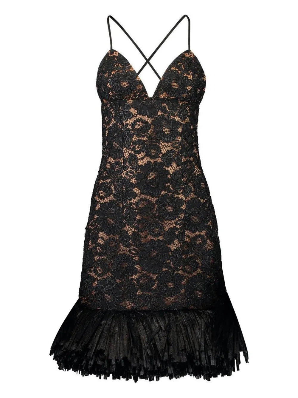 Michael Kors Collection Floral Embroidered Mini Dress