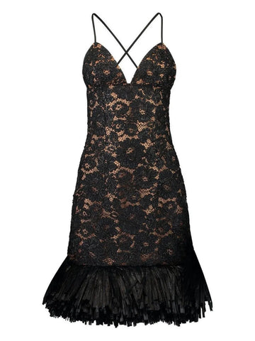 Michael Kors Collection Floral Embroidered Mini Dress
