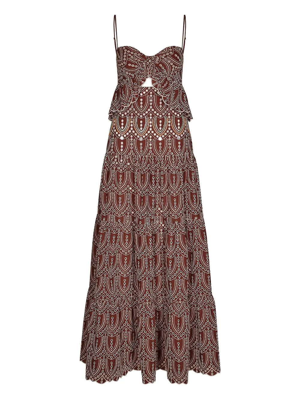 Johanna Ortiz Entre Flechas Embroidered Details Maxi Dress